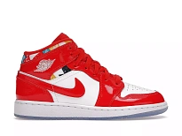 Фото № 1 с приближением к товару «‎Jordan 1 Mid Barcelona Sweater Red Patent »