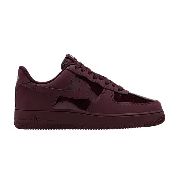 Nike Women's Air Force 1 07 SE Burgundy Crush Metallic Silver - 1
