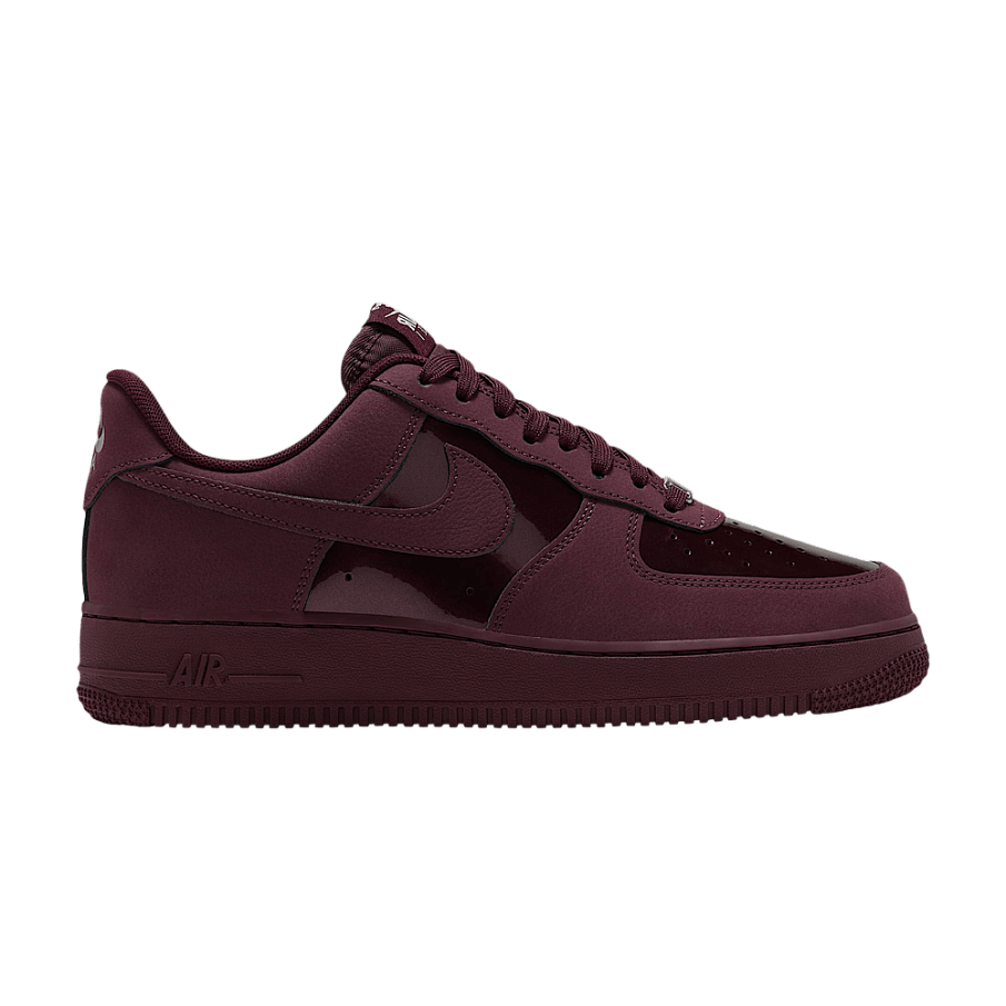 Фото № 1 с приближением к товару «‎Nike Women's Air Force 1 07 SE Burgundy Crush Metallic Silver»