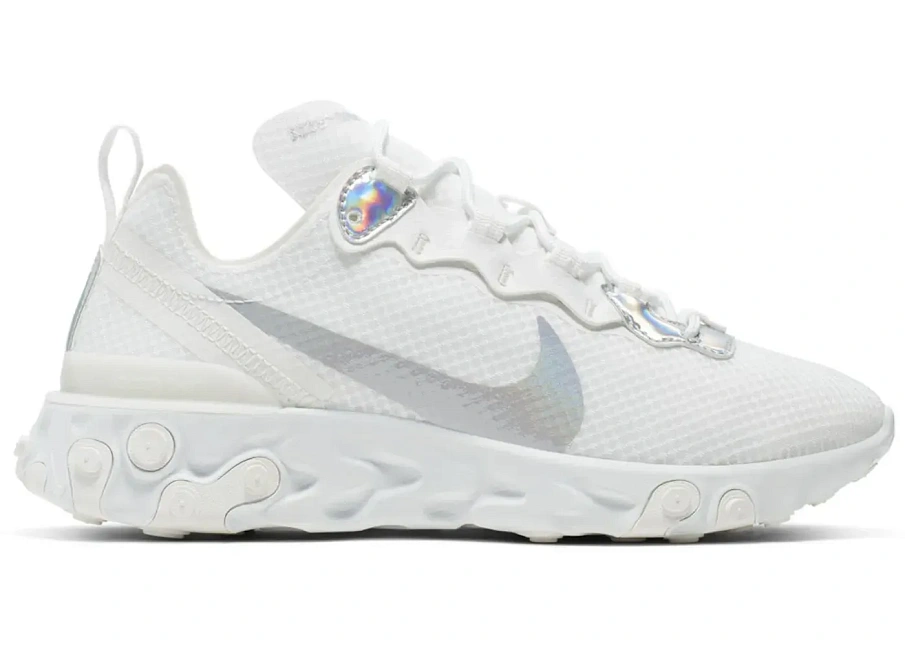 Фото № 1 с приближением к товару «‎Nike React Element 55 White Iridescent »