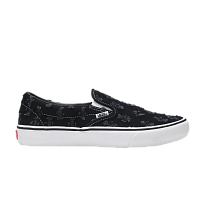 Фото № 1 с приближением к товару «‎Supreme x Vans Slip-On Black Hole Punch Denim»