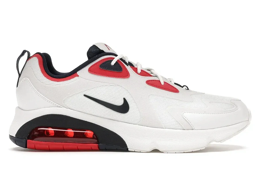 Фото № 1 с приближением к товару «‎Nike Air Max 200 White Red Obsidian»