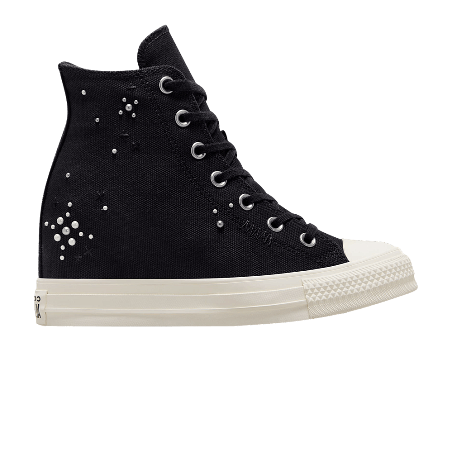 Фото № 1 с приближением к товару «‎Converse Women's Chuck Taylor All Star Wedge Platform High Pearls & Studs - Total Eclipse»