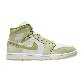 Air Jordan Women's 1 Mid Olive Aura Lawn Coconut Milk Sail - 1