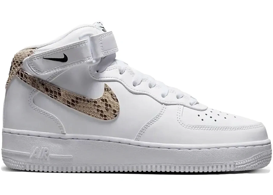 Фото № 1 с приближением к товару «‎Nike Air Force 1 '07 Mid White Snake Swoosh »