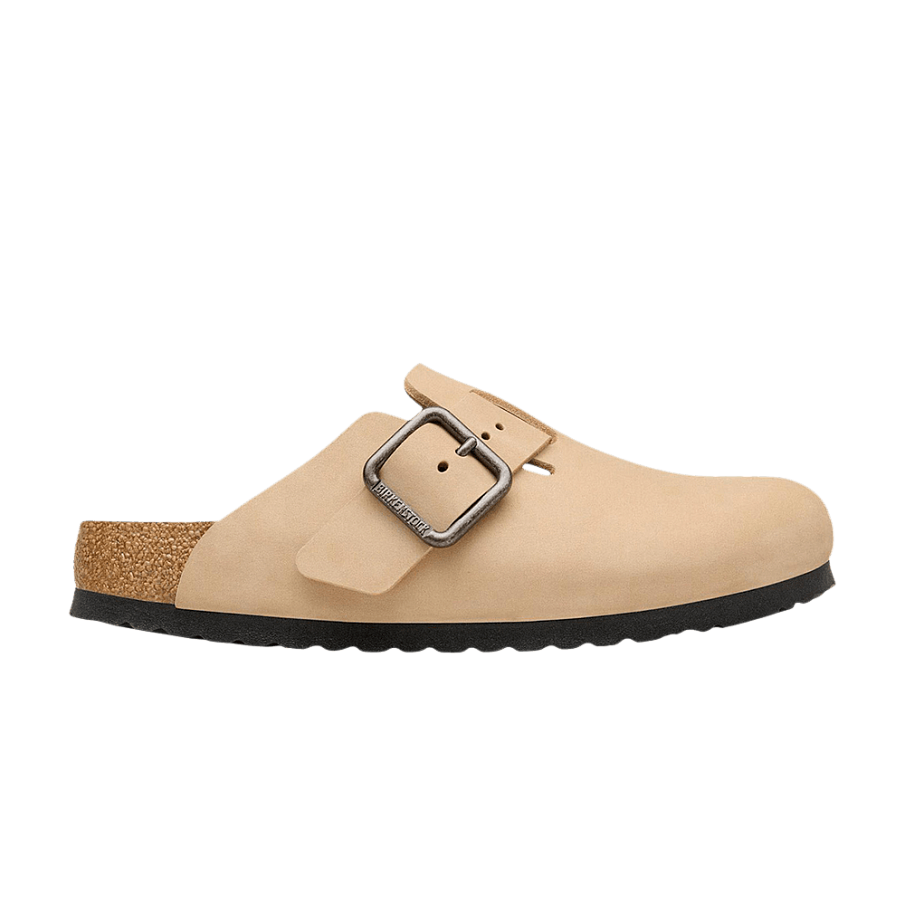 Фото № 1 с приближением к товару «‎Birkenstock Boston Wire Buckle Nubuck Sandcastle»