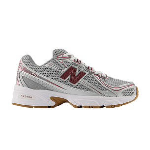 New Balance 740 Big Kid Silver Metallic Monarch Burgundy (GR740MS)