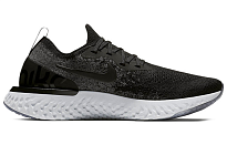 Фото № 2 с приближением к товару «‎Nike Epic React Flyknit Black Dark Grey (W) BlackDark GreyPure Platinum»