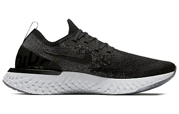 Nike Epic React Flyknit Black Dark Grey (W) BlackDark GreyPure Platinum - 3