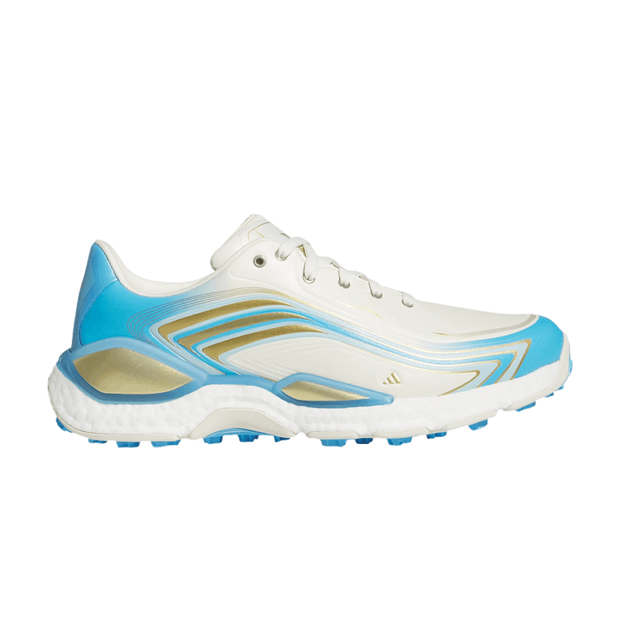 Фото № 1 с приближением к товару «‎adidas Codechaos Messi Spikeless Golf Ivory Gold Metallic Semi Blue Burst (KJ0956)»