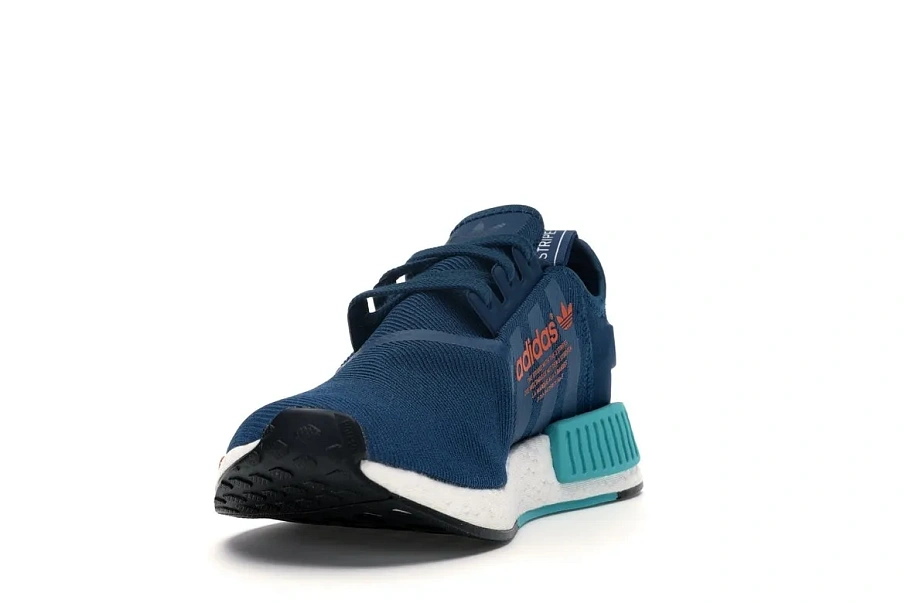 Фото № 4 с приближением к товару «‎adidas NMD R1 Blue Night Energy Orange»