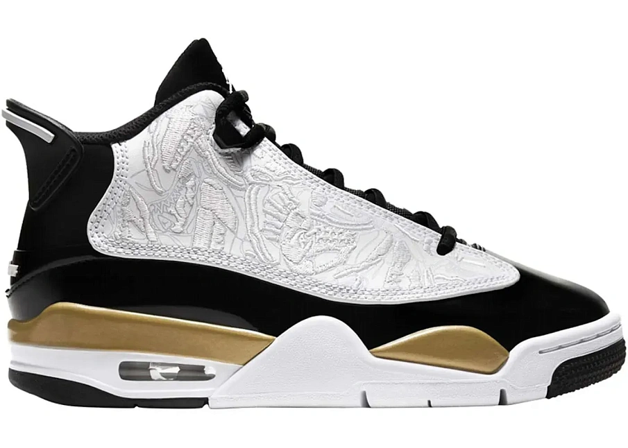 Фото № 1 с приближением к товару «‎Jordan Dub Zero Black Metallic Gold White »