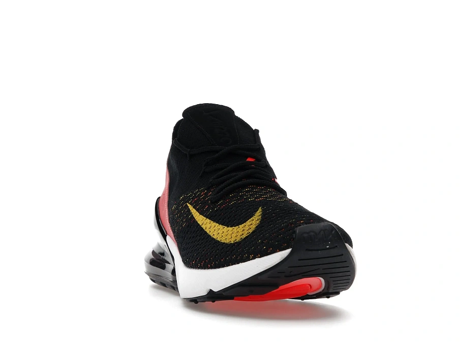 Фото № 4 с приближением к товару «‎Nike Air Max 270 Flyknit Black Bright Crimson Yellow Strike »