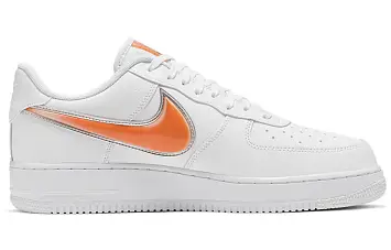 Nike Air Force 1 Low Oversized Swoosh White Orange Peel - 2
