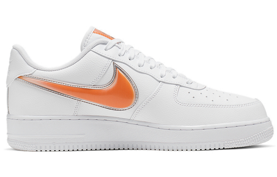 Фото № 2 с приближением к товару «‎Nike Air Force 1 Low Oversized Swoosh White Orange Peel»