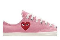 Фото № 3 с приближением к товару «‎Comme des Garçons PLAY x Converse Chuck 70 Low Bright Pink»