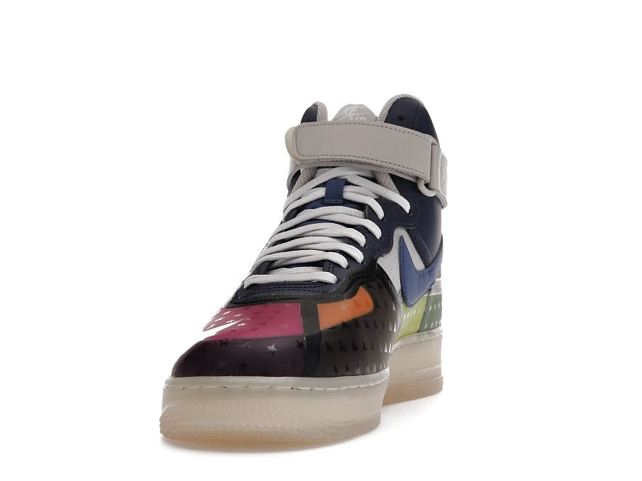 Фото № 2 с приближением к товару «‎Nike Air Force 1 High 07 Premium Thunder Blue Pink Prime»