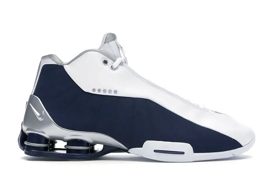 Фото № 1 с приближением к товару «‎Nike Shox BB4 White Silver Navy»