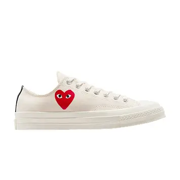Comme des Garçons PLAY x Converse Chuck 70 Low Single Heart - Milk - 1