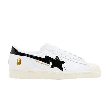BAPE x adidas Superstar Vintage White Black - 1