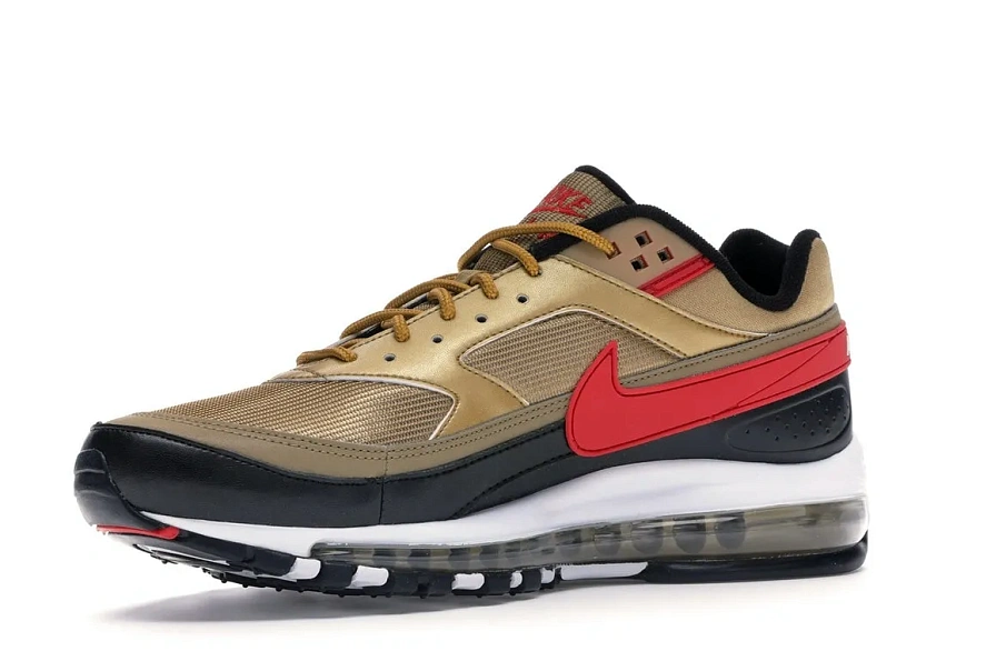Фото № 4 с приближением к товару «‎Nike Air Max 97 BW Metallic Gold University Red Black»