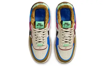 Nike Air Force 1Shadow Se m2 White Brown Double Hook Macaron Fossil - 5