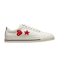 Фото № 1 с приближением к товару «‎Comme des Garçons Play x Converse One Star Cloud Dancer»