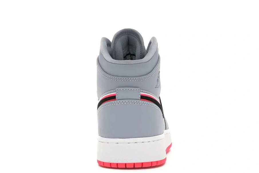 Фото № 4 с приближением к товару «‎Jordan 1 Mid Wolf Grey Racer Pink Black »