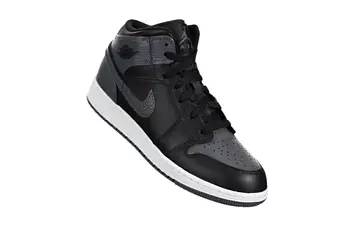 Jordan 1 Mid Black Dark Grey (GS) BlackDark Grey - 2