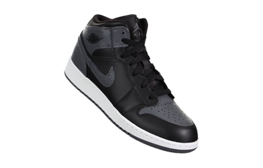 Фото № 2 с приближением к товару «‎Jordan 1 Mid Black Dark Grey (GS) BlackDark Grey»