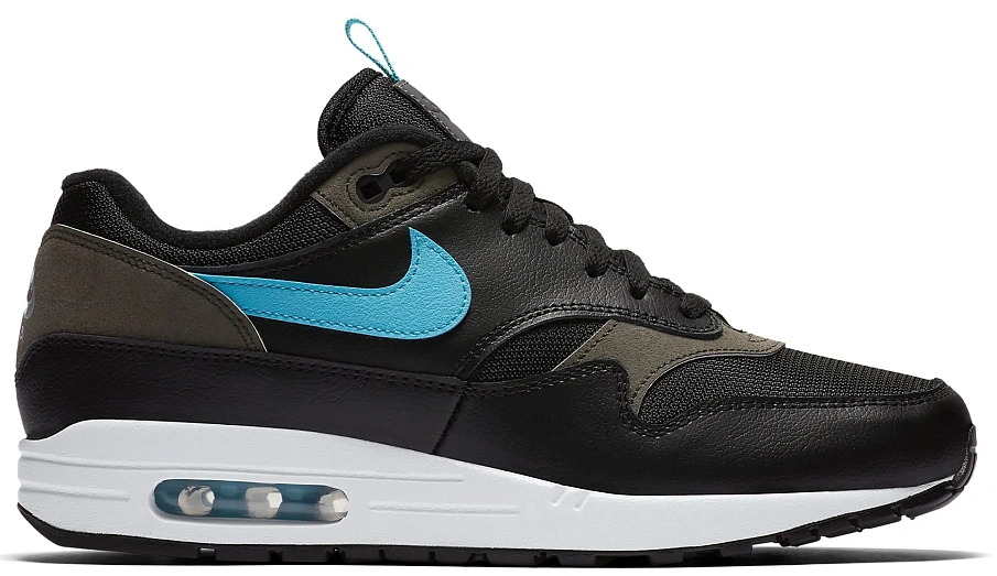 Фото № 1 с приближением к товару «‎Nike Air Max 1 Tongue Tab Black Blue Fury»