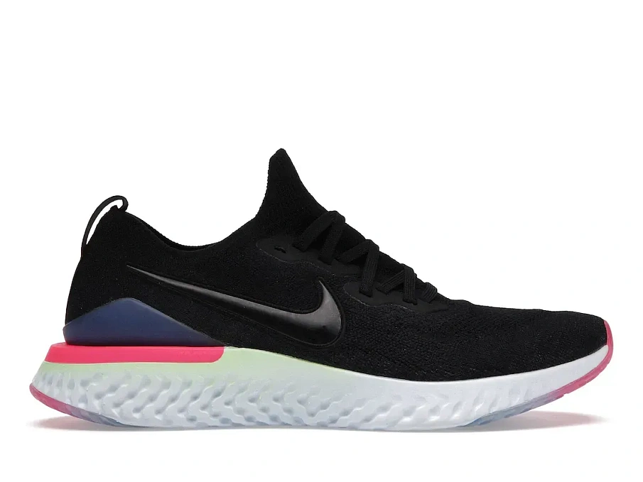 Фото № 1 с приближением к товару «‎Nike Epic React Flyknit 2 Black Sapphire Hyper Pink»