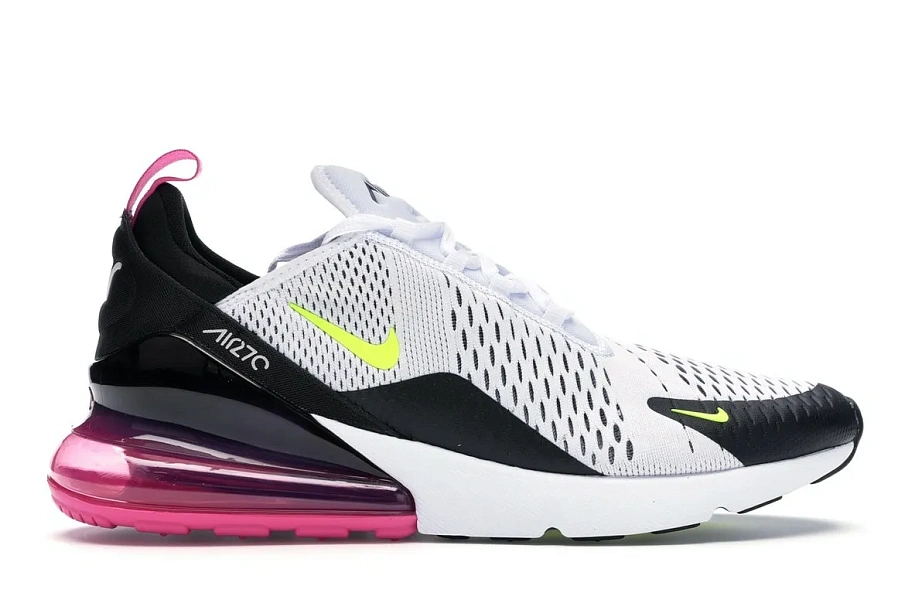 Фото № 1 с приближением к товару «‎Nike Air Max 270 White Black Fuchsia Volt»