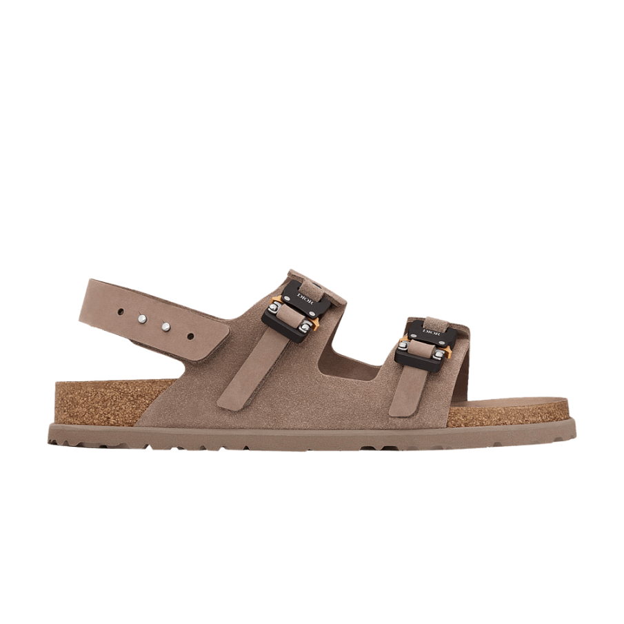 Фото № 1 с приближением к товару «‎Dior x Birkenstock Milano Sandal Brown»