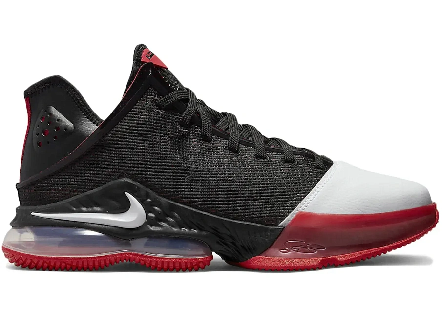 Фото № 1 с приближением к товару «‎Nike LeBron 19 Low Black White University Red»