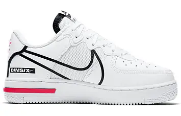 Nike Air Force 1 React (Gs) Skate Shoes WhiteBlackRed - 3