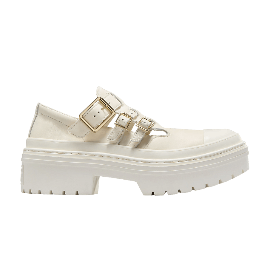 Фото № 1 с приближением к товару «‎Converse Women's Chuck Taylor All Star Lugged Heel Mary Jane Platform Low Egret Gold»