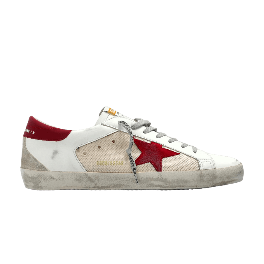 Фото № 1 с приближением к товару «‎Golden Goose Super Star Sports Shoes White Red»