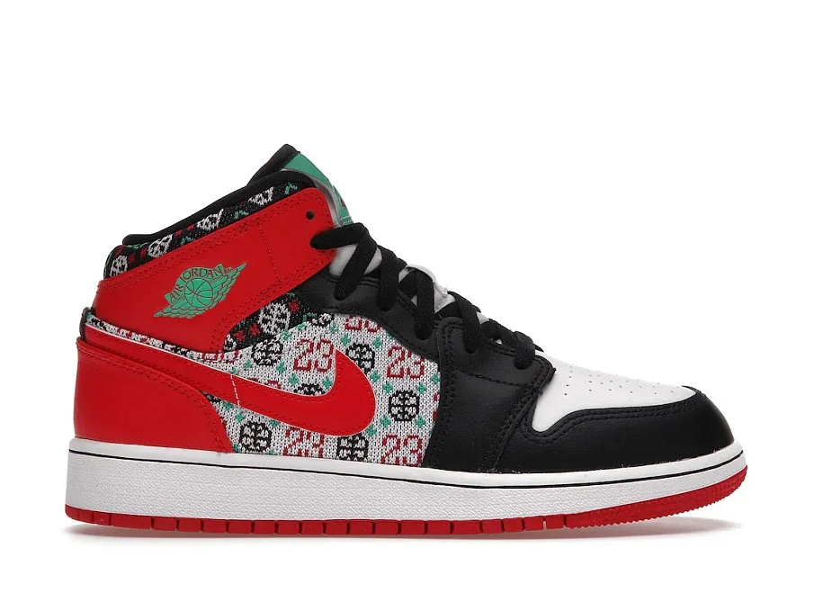 Фото № 1 с приближением к товару «‎Jordan 1 Mid SE Ugly Christmas Sweater »