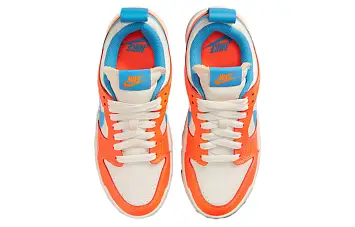 Nike Wmns Dunk Low Disrupt "Total Orange" Sneakers White BlueOrange - 7