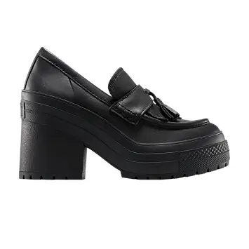 Converse Women's Chuck 70 De Luxe Heel Loafer Platform Low Triple Black - 1