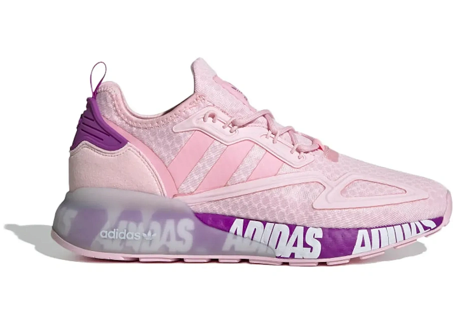 Фото № 1 с приближением к товару «‎adidas ZX 2K Boost Bold Logo Graphic Pink Ultra Purple »