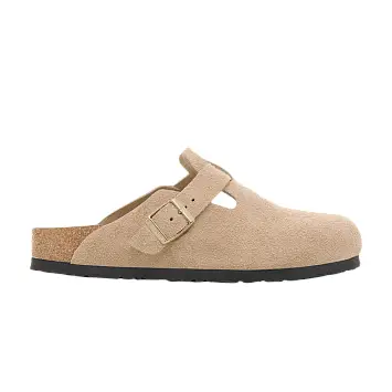 Birkenstock Boston Soft Footbed Suede Narrow Sandcastle - 1