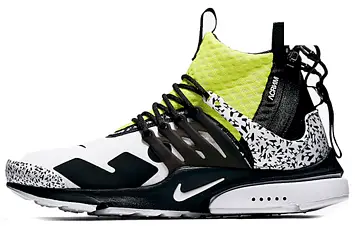 Acronym X Nike Air Presto Mid Presto Sports Casual Shoes Dynamic Yellow - 1