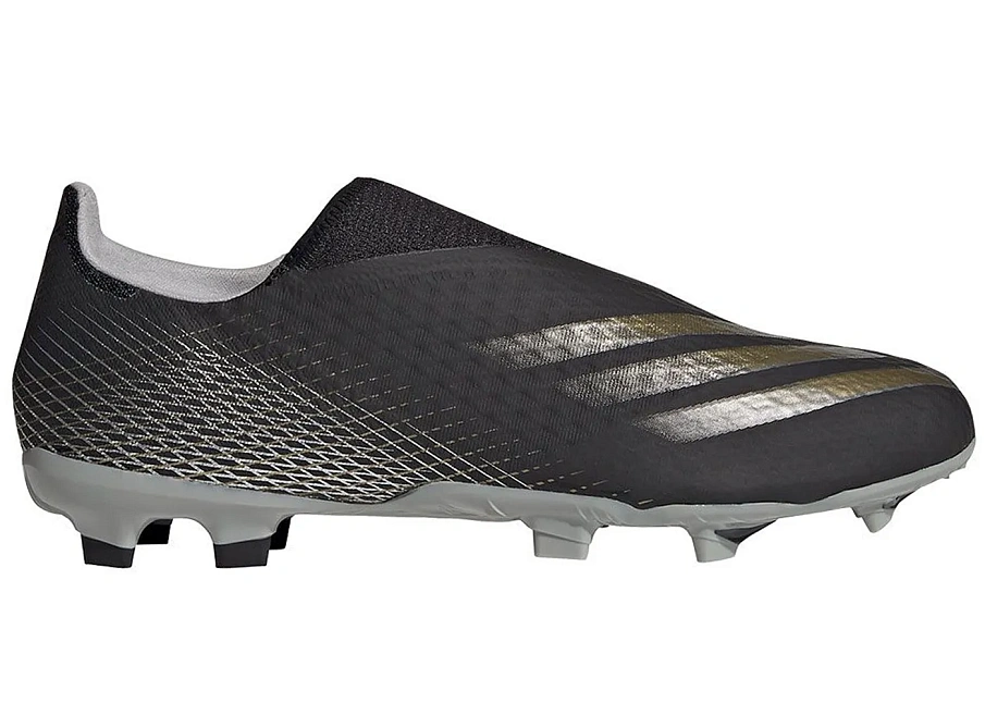 Фото № 1 с приближением к товару «‎adidas X Ghosted.3 Laceless FG Black Metallic Gold»