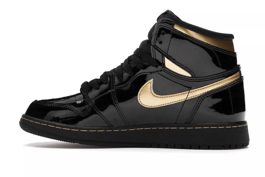 Фото № 4 с приближением к товару «‎Jordan 1 Retro High Black Metallic Gold (2020) »