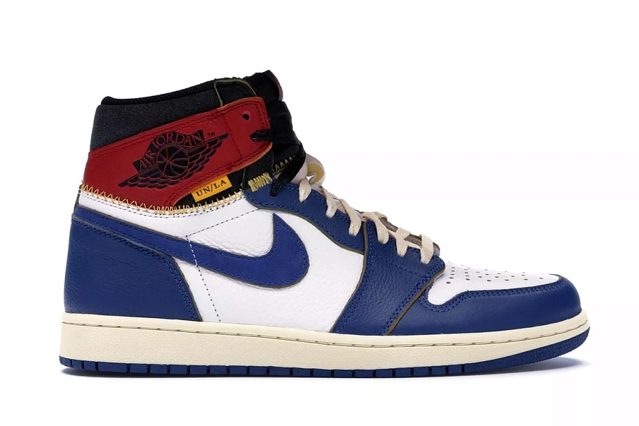 Фото № 1 с приближением к товару «‎Jordan 1 Retro High Union Los Angeles Blue Toe»