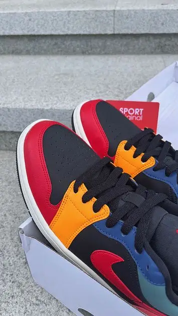 Air Jordan 1 Low Black Multicolor - 2