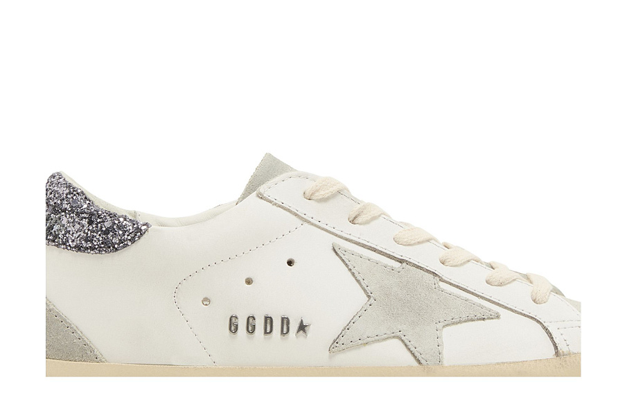 Фото № 3 с приближением к товару «‎Golden Goose Women's Superstar White Grey Glitter»