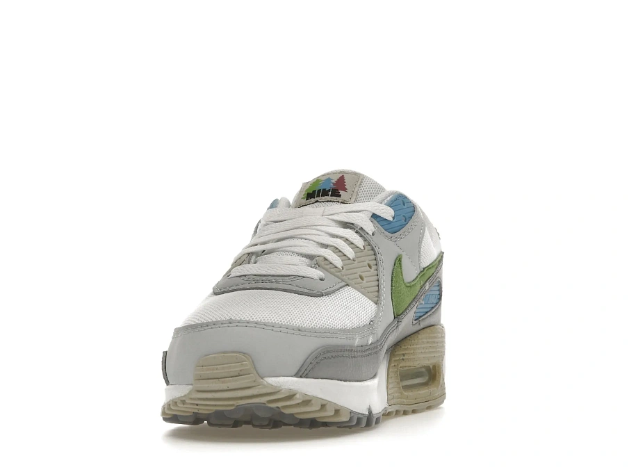 Фото № 4 с приближением к товару «‎Nike Air Max 90 White Chlorophyll University Blue»